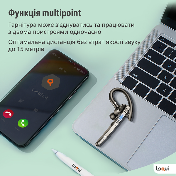 Беспроводная гарнитура LOQUI G9 с функцией шумопоглощения G9 фото